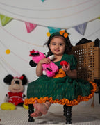 Pickle Green Ikat Kids dress