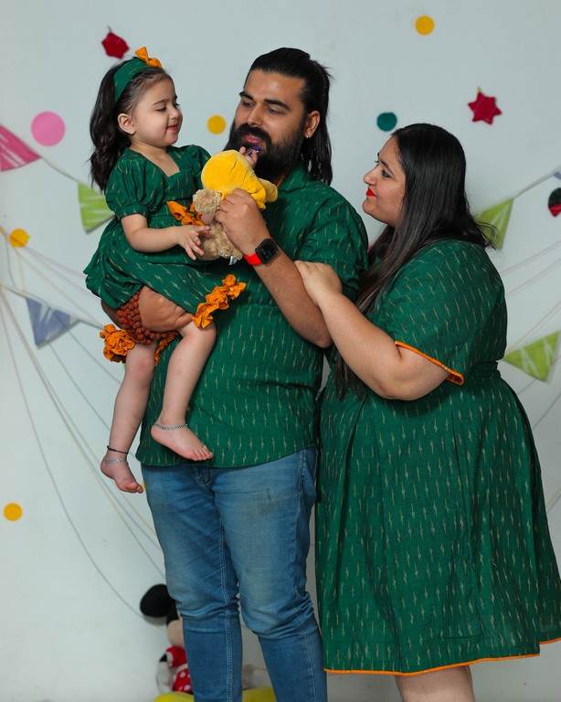 Pickle Green Ikat Family Set