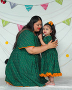 Pickle Green Ikat Mother Daughter Twinning