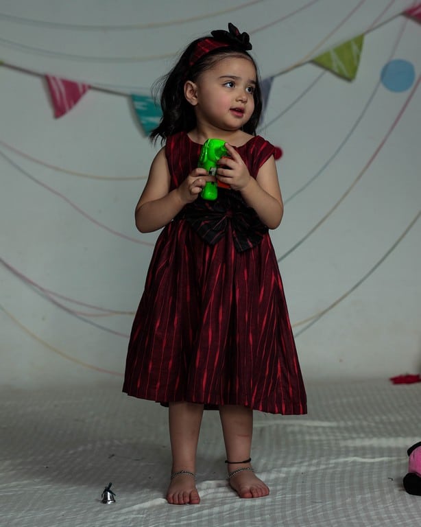 Beetroot Red Kids dress Secondary image