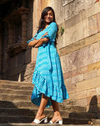 Berry Blue Senorita Ikat Dress