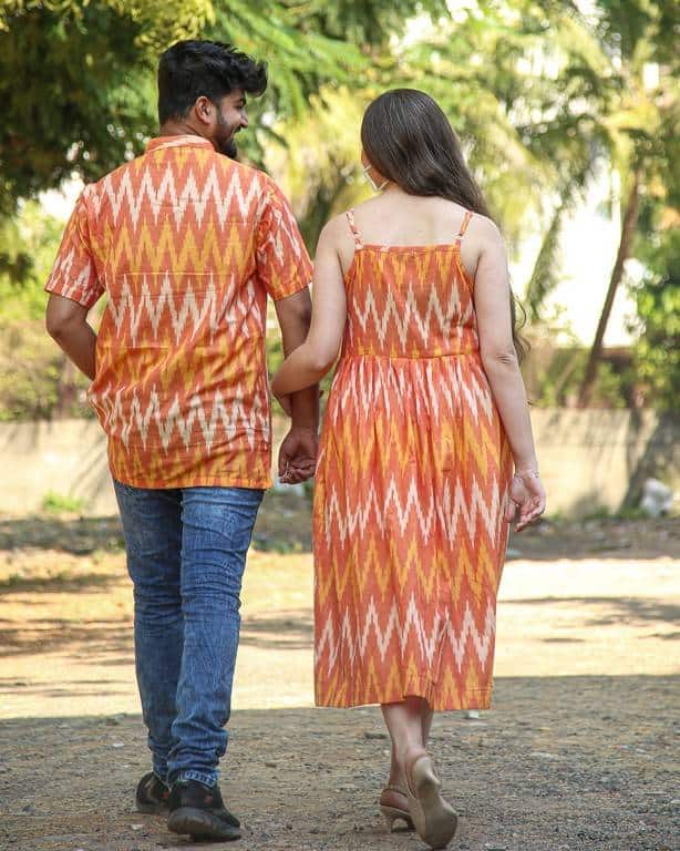 Orange Blossom Ikat Family Set