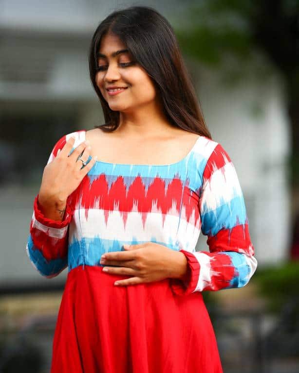 Scarlet Red Nursing Dress