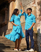 Berry Blue Senorita Ikat Couple Set