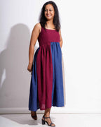 Electric Maroon Sleeveless Dress