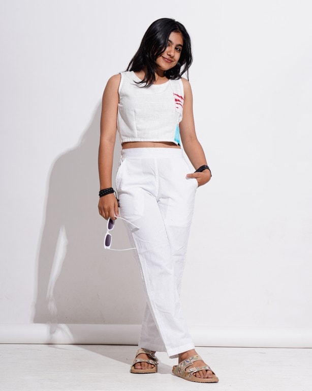 White Sky Crop Top