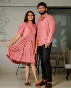 Starry Pink Short Couple Set