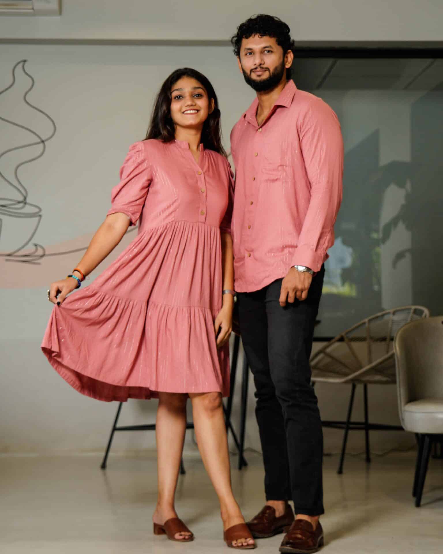 Starry Pink Short Couple Set
