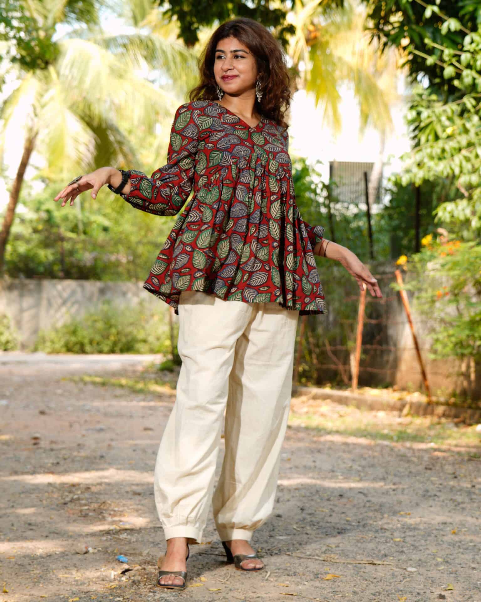 Berry Maroon Short Kurti