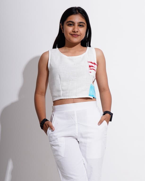 White Sky Crop Top