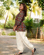 Berry Maroon Short Kurti