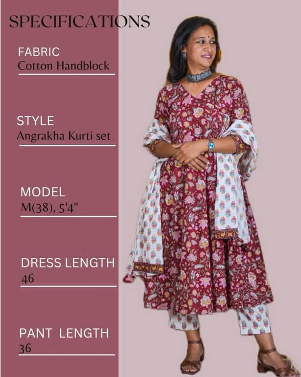 Maroon Lily Suit Set (Set of 3)