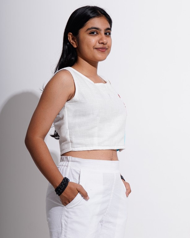 White Sky Crop Top
