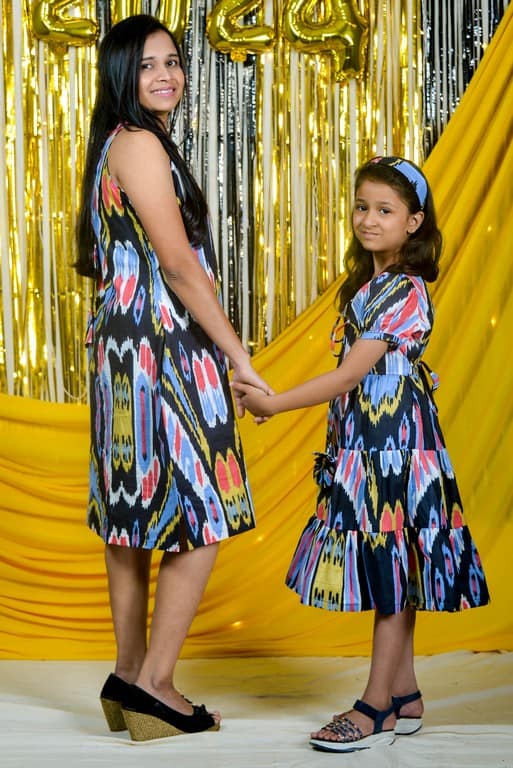 Banjaran Short Dress Mother Daughter Twinning