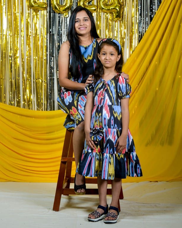 Banjaran Short Dress Mother Daughter Twinning