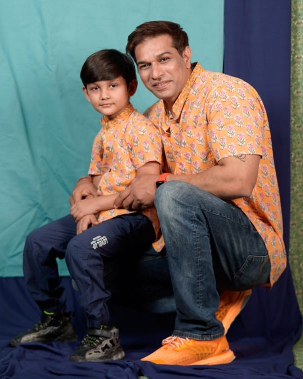 Dusty Orange Father Son Twinning