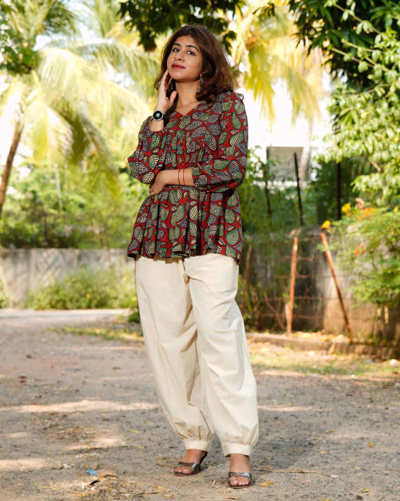 Berry Maroon Short Kurti
