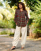 Berry Maroon Maternity Short Kurti