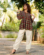 Berry Maroon Maternity Short Kurti