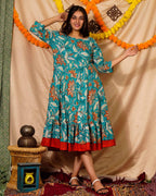 Foliate Frill Dress