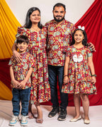 Leafing Red Floral Family Set