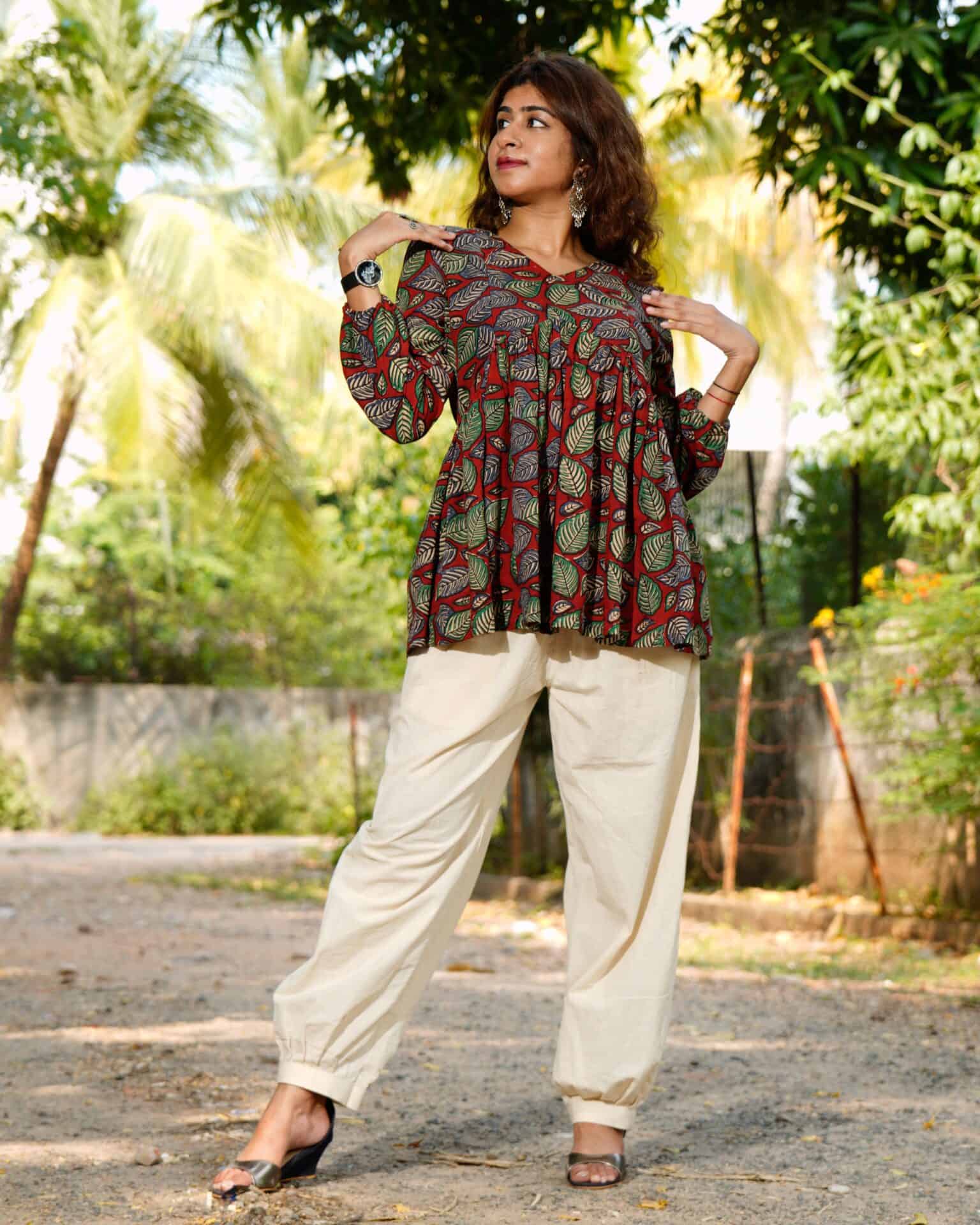 Berry Maroon Short Kurti