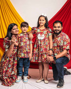 Leafing Red Floral Family Set
