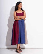 Electric Maroon Sleeveless Dress