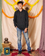 Ocean Black Glorious Kurta