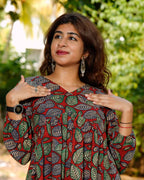 Berry Maroon Short Kurti