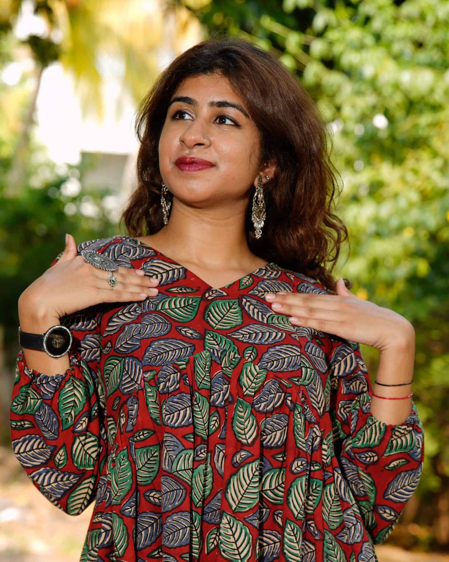 Berry Maroon Maternity Short Kurti