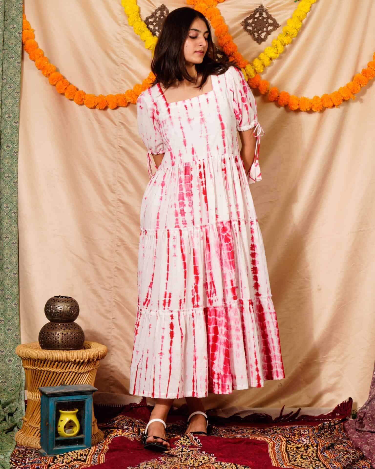 Red Shibori Couple Set