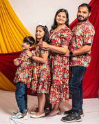 Leafing Red Floral Family Set