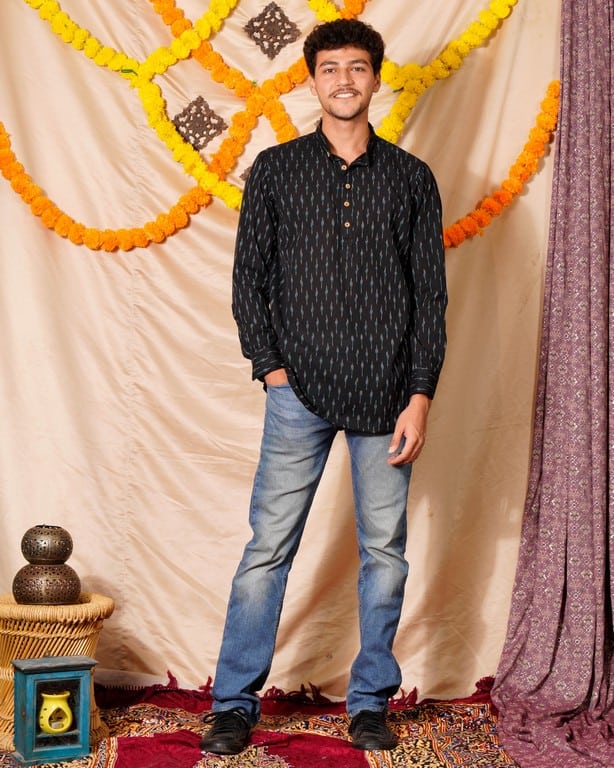 Ocean Black Glorious Kurta