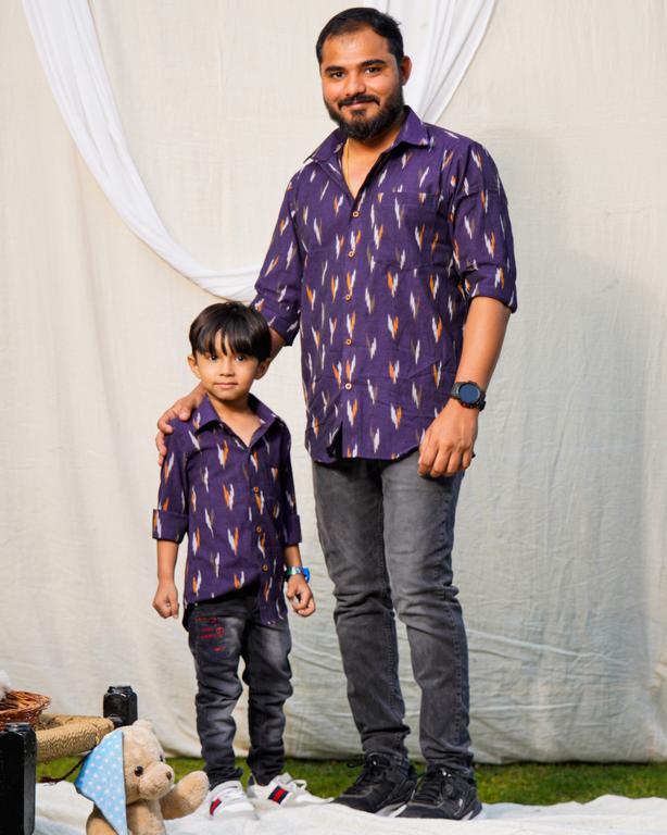 Purple Berry Father Son Twinning