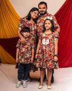 Leafing Red Floral Family Set