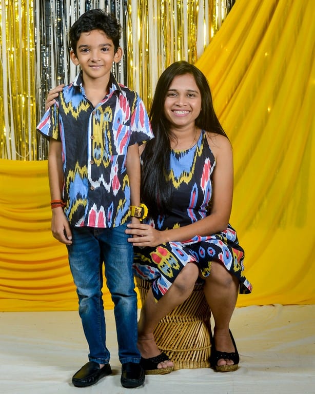 Banjaran Short Dress Mother Son Twinning