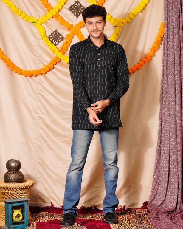 Ocean Black Glorious Kurta