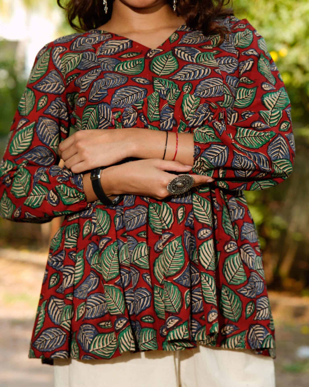 Berry Maroon Maternity Short Kurti