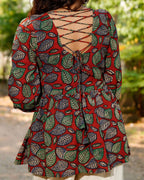 Berry Maroon Maternity Short Kurti