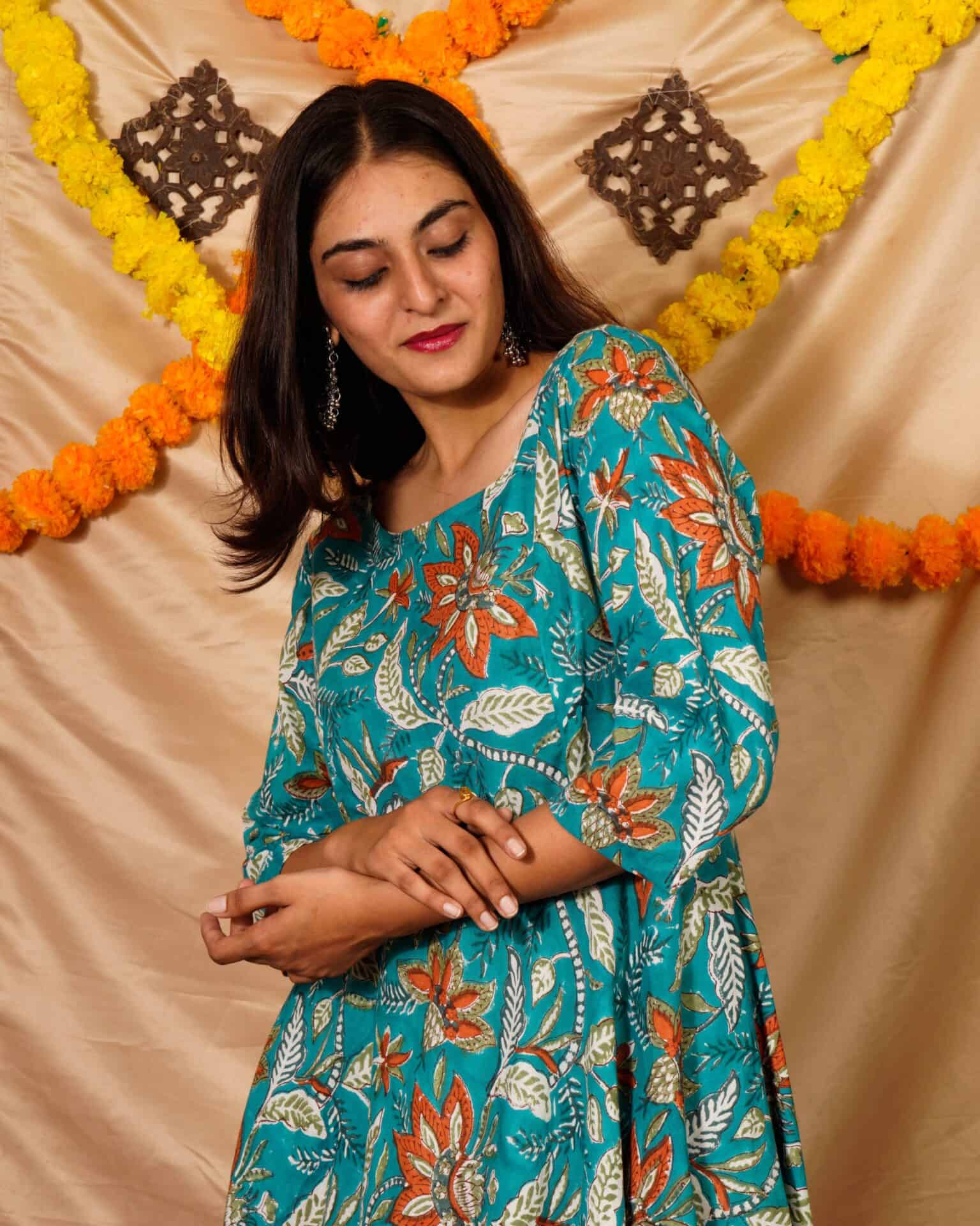 Foliate Frill Dress