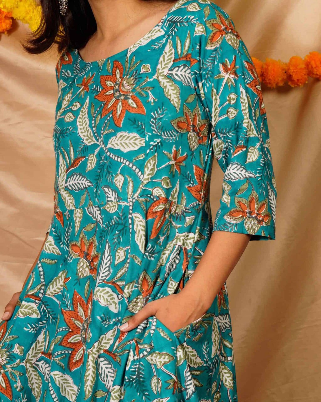 Foliate Frill Dress