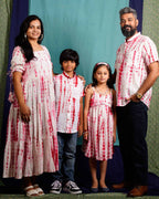 Red Shibori Family Set
