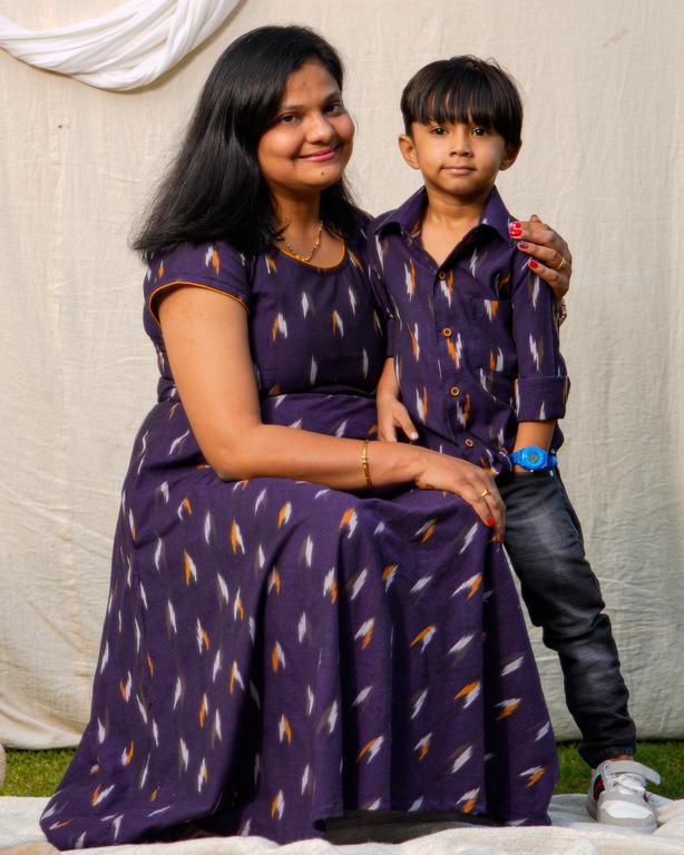 Purple Berry Mother Son Twinning