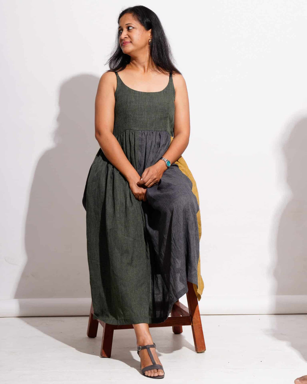 Pine Leaf Sleeveless Dress