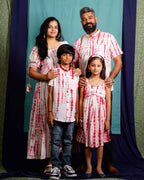 Red Shibori Family Set