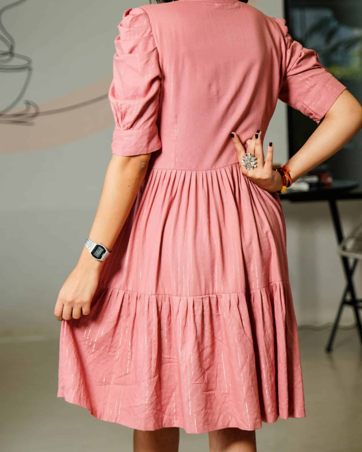 Starry Pink Short Dress