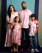 Red Shibori Family Set