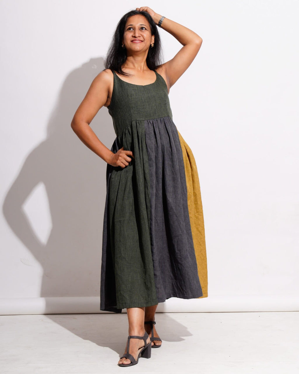 Pine Leaf Sleeveless Dress