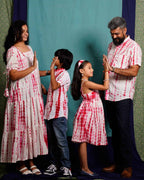 Red Shibori Family Set